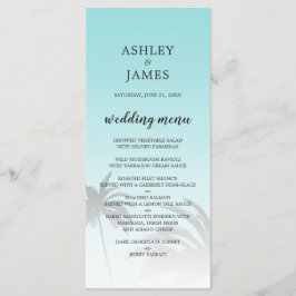 Menú Boda Blue Tropical Palm Tree Beach