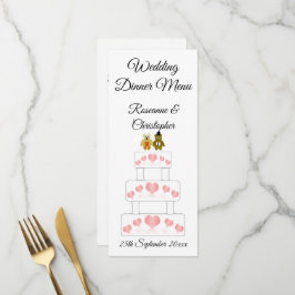 Menú Boda Boda de diseño de tarta