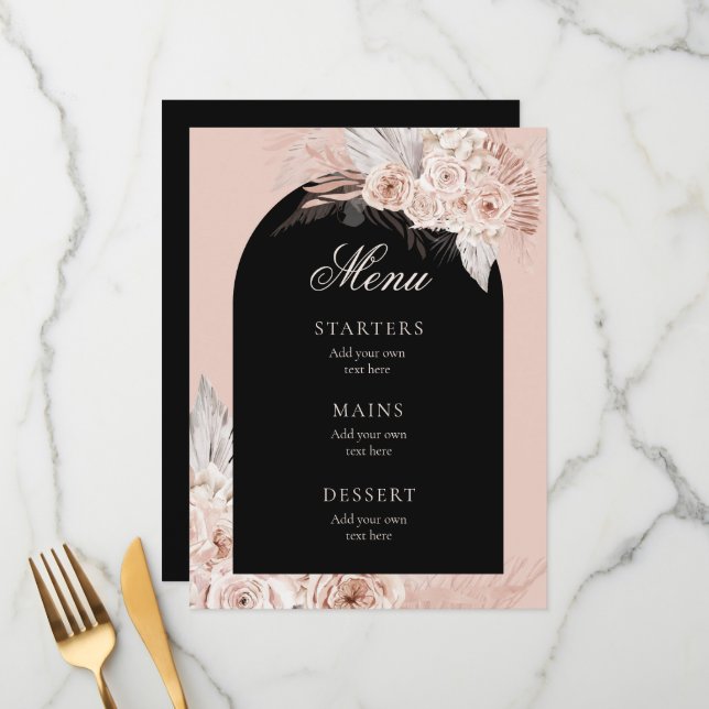 menú boda boho (Anverso/Reverso In Situ)