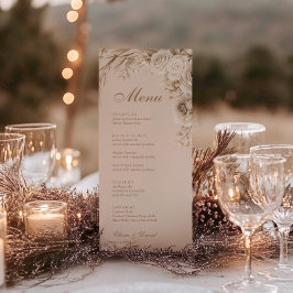 Menú Boda Boho Beige Dried Flower y White Roses