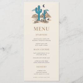 Menú Boda Boho Desierto Cactus Arizona Phoenix