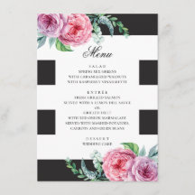 Boda boho en blanco y negro. Floral rosa acuarela