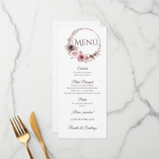 Menú Boda Boho español