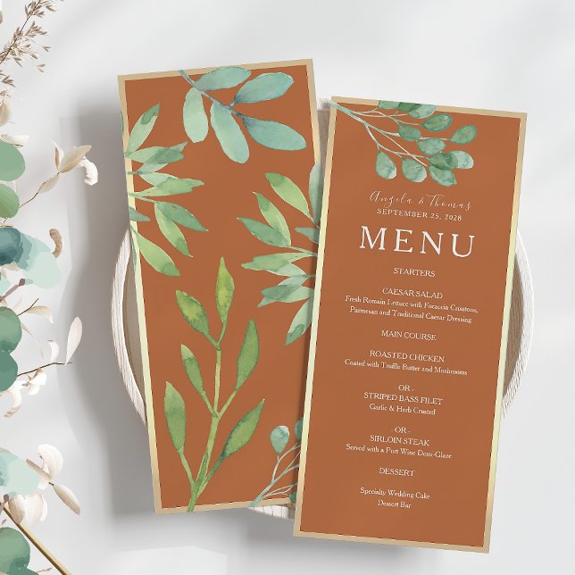 Menú Boda Boho Naranja Quemada (Subido por el creador)