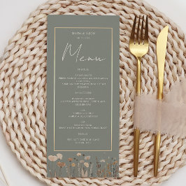 Menú Boda Boho Verde Salvia
