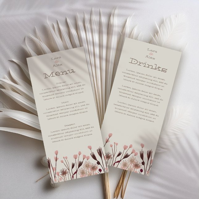 Menú Boda Boho Wildflower (Subido por el creador)