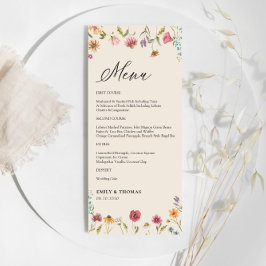 Menú Boda Boho Wildflowers