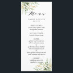 Menú Boda botánico de follaje verde<br><div class="desc">En la carta boda,  hojas de acuarela pintadas en diferentes tonalidades de verde. Para una personalización más avanzada de este diseño,  pulse el botón "Personalizar". También están disponibles los elementos coincidentes.</div>