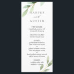 Menú Boda botánico de follaje verde<br><div class="desc">Carta Boda con hojas de acuarela pintadas en diferentes tonalidades de verde. Para una personalización más avanzada de este diseño,  pulse el botón "Personalizar". También están disponibles los elementos coincidentes.</div>