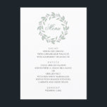 Menú Boda botánico de menta. Follaje elegante y sencill<br><div class="desc">Elegante menú boda botánico de menta. Adecuado para cumpleaños,  aniversario y cualquier otro fiesta. Por favor,  contáctame si necesitas artículos adicionales.</div>