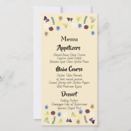 Menú Boda Botánico Floral Garden Eggshell