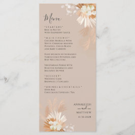 Menú Boda Botánico Pampas Grass Terracotta