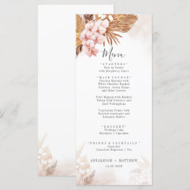 Menú Boda Botánico Pampas Grass Terracotta