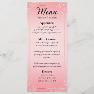 Menú Boda Burbuja Rosa