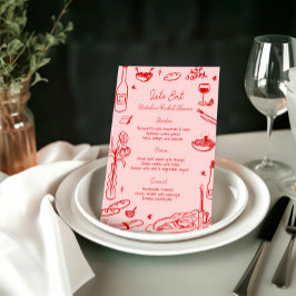 Menú Boda caprichoso con mano roja