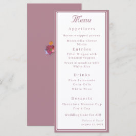 Menú Boda Católica Dusty Rose Dos Corazones