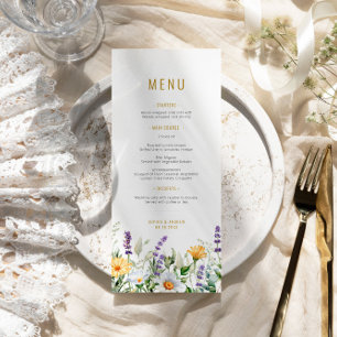 Menú Boda Chamomile & Eucalyptus Wildflowers