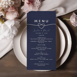 Menú Boda Chic Azul Marino