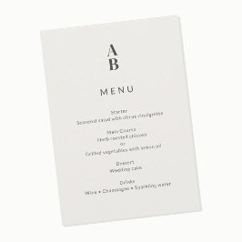 Menú Boda Civil Moderna Minimalista