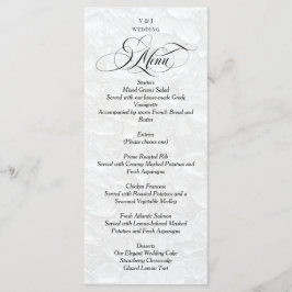Menú Boda Clásica Elegante Blanca