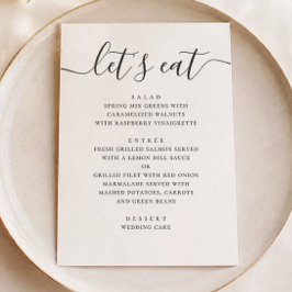 Menú Boda Clásica Moderna | Caligrafía Vamos a Comer