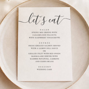 Menú Boda Clásica Moderna   Caligrafía Vamos a Comer