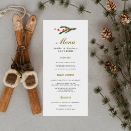 Menú Boda clásico de pino de invierno