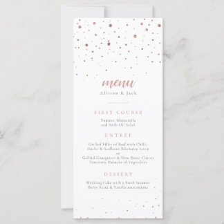 Menú Boda clásico del Purpurina Rosa