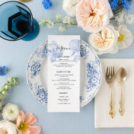 Menú boda con Hydrangea Azul