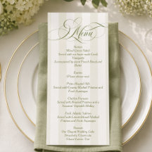 Boda con letra elegante simple verde