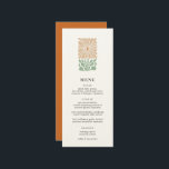 Menú Boda con logotipo floral retro<br><div class="desc">Logo floral retro,  menú boda.</div>