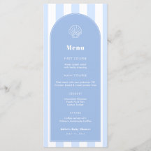 Boda Costera Simple Concha Azul y Blanco