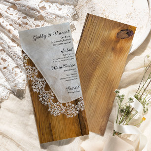 Menú Boda Country Lace Barn