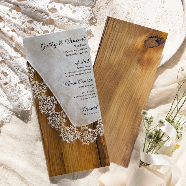 Menú Boda Country Lace Barn (Subido por el creador)