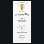 Menú Boda de acuarela de piña tropical<br><div class="desc">Menú Boda Tropical Pineapple Watercolor con su foto en la parte posterior. Este diseño cuenta con nuestra dulce piña de acuarela tropical y mucho espacio para sus menús. Para personalizar aún más, por favor haga clic en el enlace "personalizar adicional" y utilice la herramienta de diseño para modificar el diseño....</div>