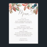 Menú Boda de acuarela del follaje otoñal | Hojas otoñal<br><div class="desc">Trae encanto de temporada a tu recepción con esta carta de boda de otoño. Diseñado con hojas de acuarela en tonos cálidos de otoño, ofrece una presentación elegante y de temporada para la comida. Ideal para bodas de otoño, celebraciones rústicas, recepciones al aire libre, bodas de viñedos o acogedores eventos...</div>