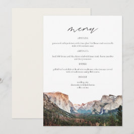 Menú Boda de acuarela del Skyline del Parque Nacional Y