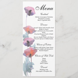 Menú Boda de amapola morado