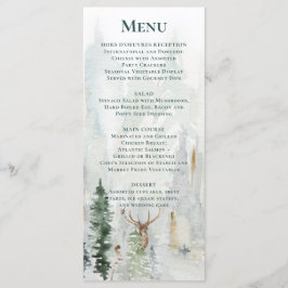 Menú Boda de Antlers de venado de nieve de los Pinos de