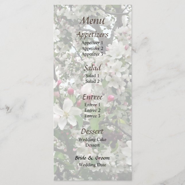 Menú Boda de árbol de manzanas en el florín (Anverso)