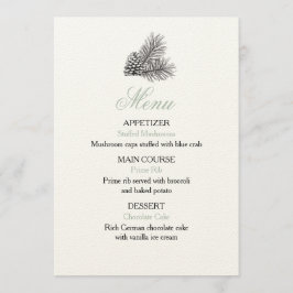Menú Boda de árbol de pino - Rústico