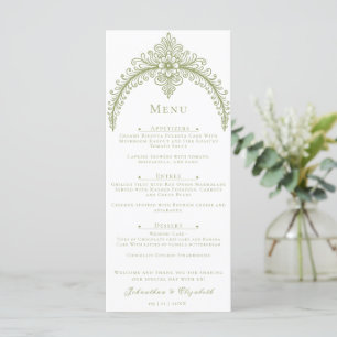 Menú Boda de Arco Verde Vivo Francés Floreciente