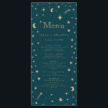 Menú Boda de astronomía lunar de la Marina Mystical Gol<br><div class="desc">Boda de astronomía lunar de la Marina Mystical Gold Stars</div>