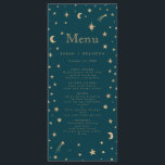 Menú Boda de astronomía lunar de la Marina Mystical Gol<br><div class="desc">Boda de astronomía lunar de la Marina Mystical Gold Stars</div>