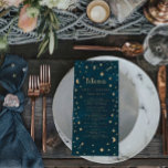 Menú Boda de astronomía lunar de la Marina Mystical Gol<br><div class="desc">Boda de astronomía lunar de la Marina Mystical Gold Stars</div>