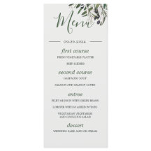 Menú Boda de bifurcación de aceitunas verdes botán