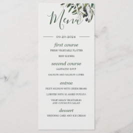 Menú Boda de bifurcación de aceitunas verdes botán