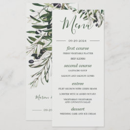 Menú Boda de bifurcación de aceitunas verdes botán