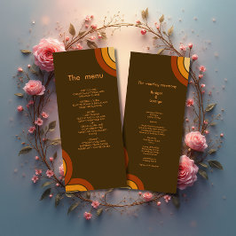 Menú Boda de Bold Retro 1970