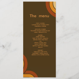 Menú Boda de Bold Retro 1970